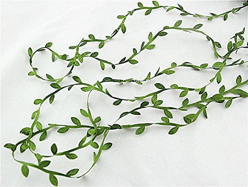 David accessories 84 Yards Olive Leaves Leaf Trim Ribbon for DIY Craft Decoration (84 Yards Green) - Image 5